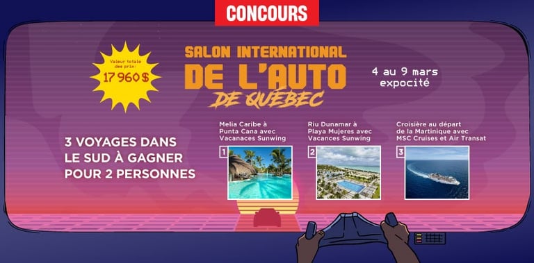 Concours Journal de Québec - Gagnez l’une des trois destinations vacances dans le Sud !