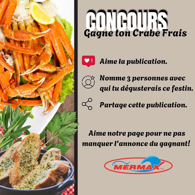 CONCOURS – GAGNEZ VOTRE CAISSE DE CRABE FRAIS !