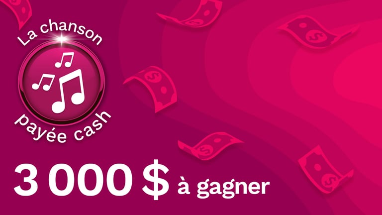 Concours Rythme FM 93.7 - 98.1 - 3 000$ à gagner avec La chanson payée cash!