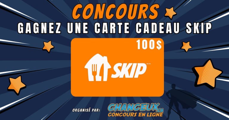 Concours Gagnez une Carte Cadeau SKIP de 100$