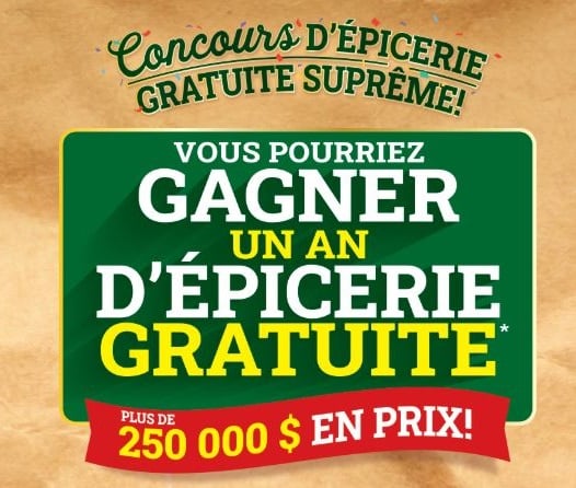 Concours General Mills – UN AN D’ÉPICERIE GRATUITE!