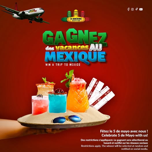 Concours 3 Amigos - GAGNEZ UN SÉJOUR DE RÊVE au Mexique d’une valeur de 4 000 $ !