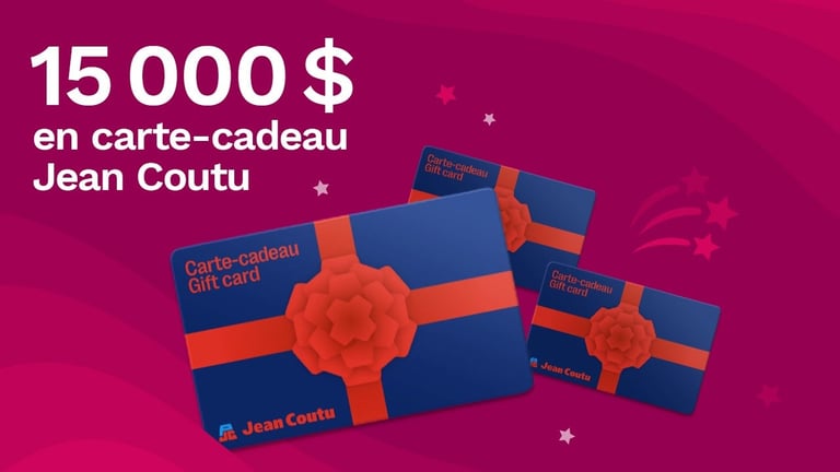 Concours Rythme FM 105,7 - 15 000$ en cartes-cadeaux Jean Coutu à gagner!
