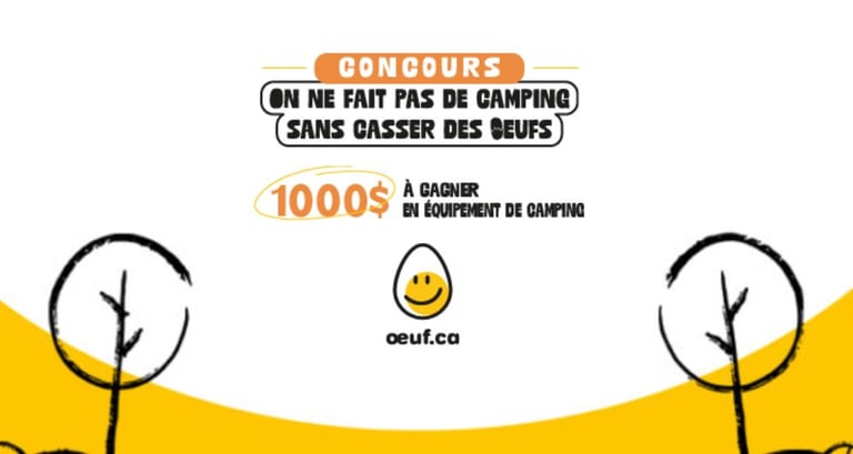 Concours 1000$ en équipement de camping offert par la Fédération des producteurs d’oeufs du Québec!