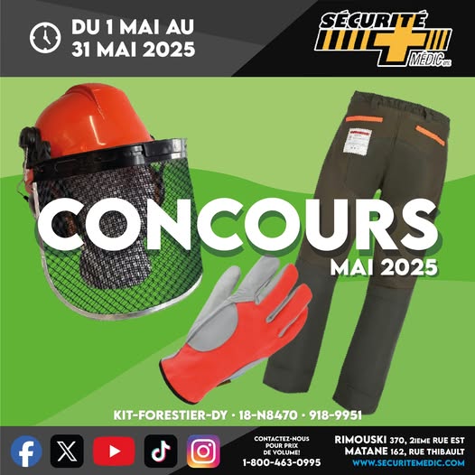 Concours Sécurité Médic Enr. - Gagnez le kit ultime pour devenir le roi (ou la reine) de la forêt !