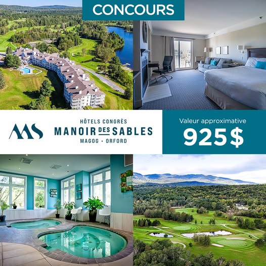Concours Gagnez un séjour relaxant pour 2 personnes au Manoir des Sables!