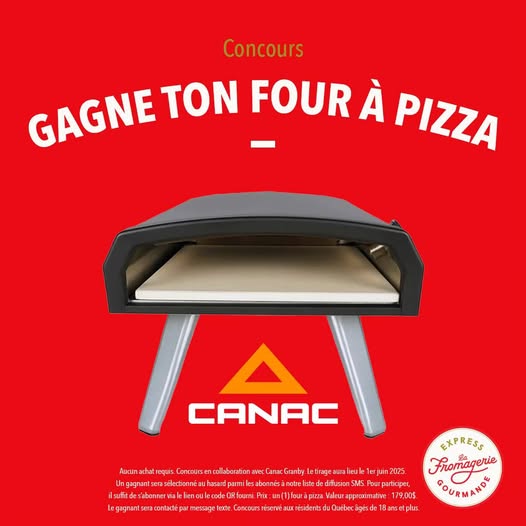 Concours Gagnez ce magnifique four à pizza!