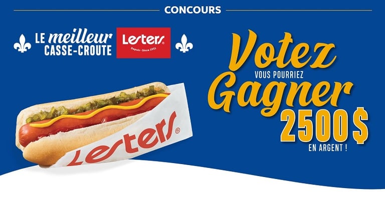 Concours Lesters - 2500$ en argent à gagner!