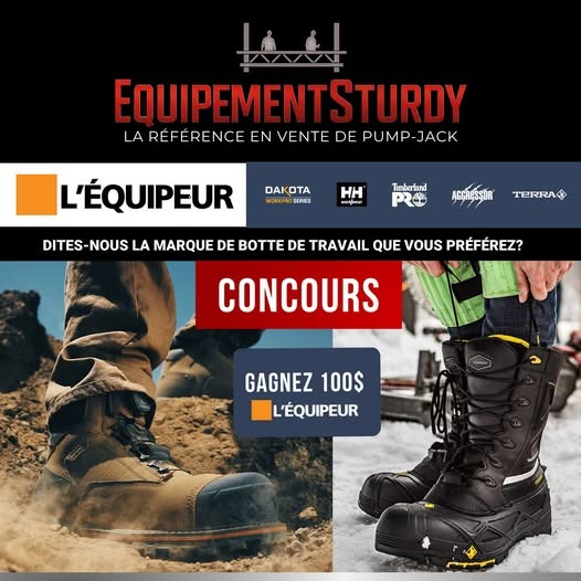 Concours Gagnez une carte cadeau de 100$ chez L'Équipeur!