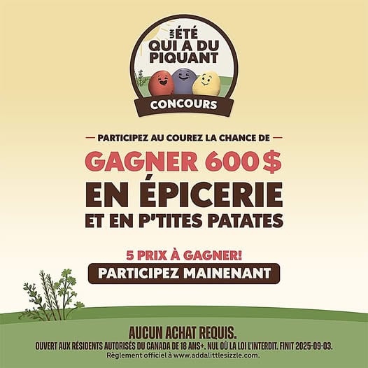 Concours The Little Potato - Gagnez 600 $ en produits d’épicerie et des P’tites patates!
