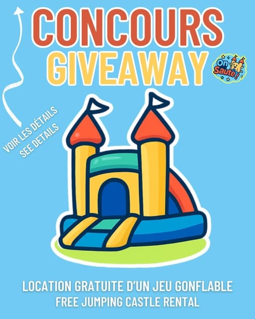 Concours Gagnez un week-end de location GRATUIT du jeu gonflable de votre choix !
