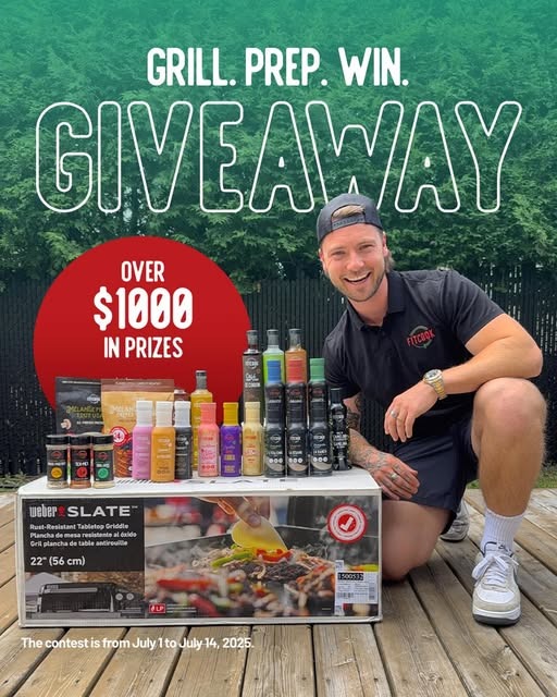 Concours Gagnez une plancha et toute la gamme des produits FitcookFoodz d’une valeur de plus de 1000$