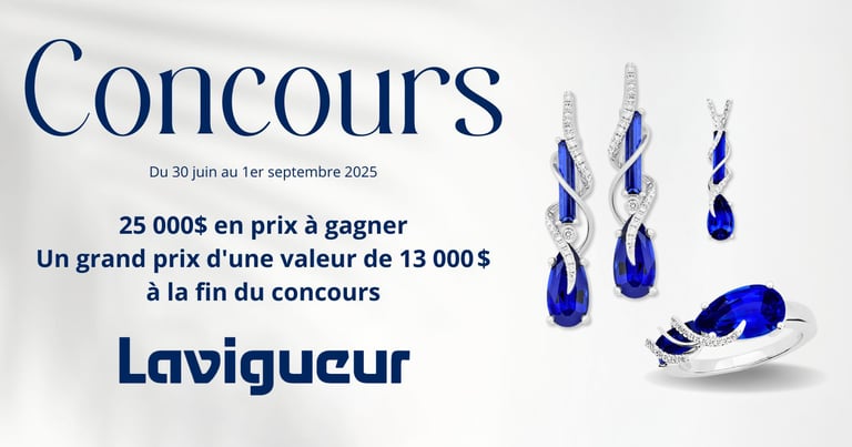 Concours Bijouteries Lavigueur – 8 semaines de cadeaux éblouissants!