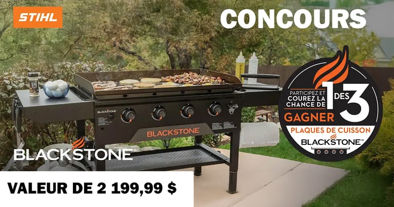 Concours STIHL Club – Gagnez un grill Blackstone 36 po