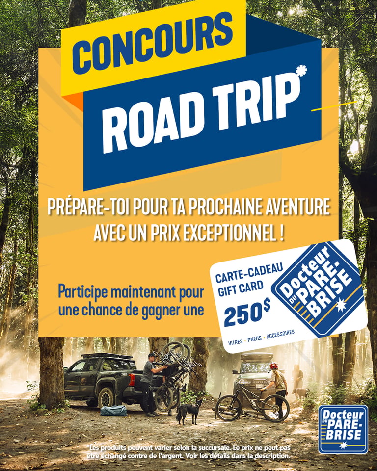 Concours Gagnez une Carte-Cadeau de 250$ chez Docteur du Pare-Brise