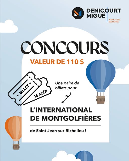 Concours Gagnez 2 billets pour L’International de montgolfières de Saint-Jean-sur-Richelieu !