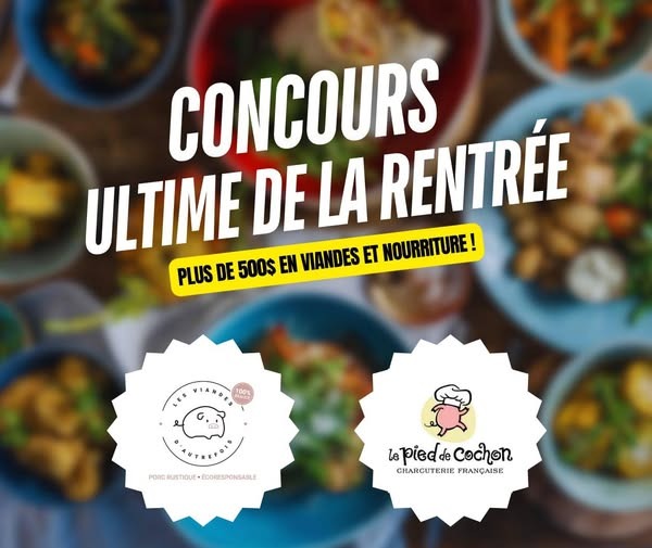 Concours Les Viandes d’Autrefois et Charcuterie le Pied de Cochon - Gagnez la boîte de provisions de la rentrée – une valeur de plus de 500 $