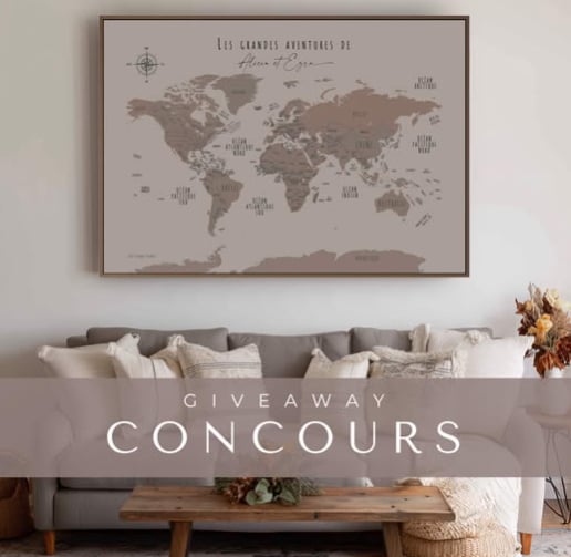 Concours Gagnez une carte du monde personnalisée !