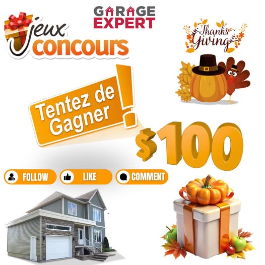 Concours Garage Expert - 100$ à gagner!
