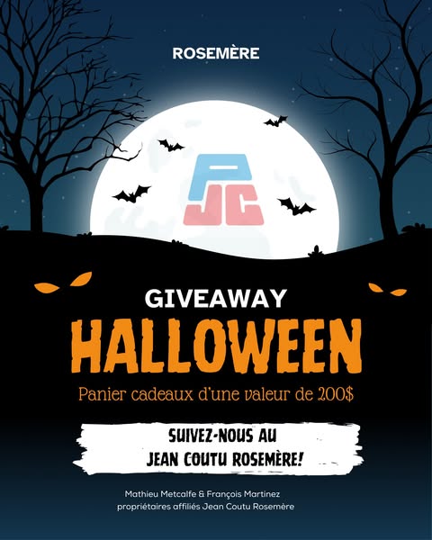 Concours Jean Coutu - Rosemère - Gagnez un panier cadeau d’Halloween rempli de bonbons, de décorations et de maquillage