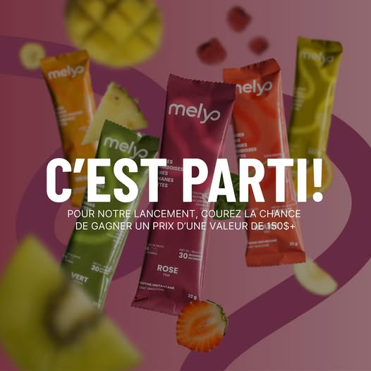 Concours Gagnez une boîte de 20 smoothies Melyo!