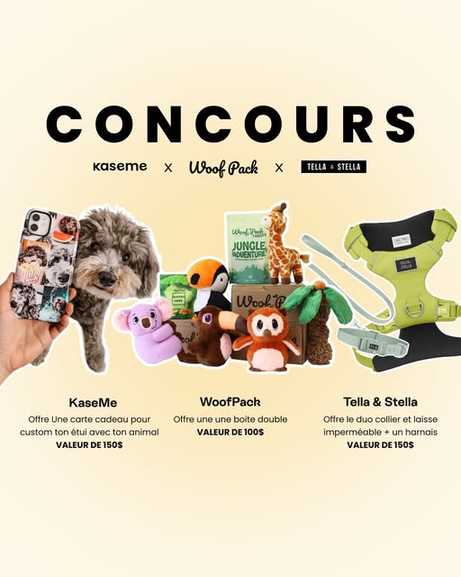 Concours KaseMe ,Woof Pack & Tella and Stella !