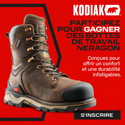 Concours Gagnez une paire de bottes de travail Kodiak Neragon!