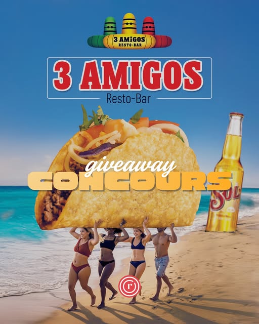 Concours RestoMontreal - Gagnez un des deux certificats-cadeaux de 100 $ chez 3 Amigos !