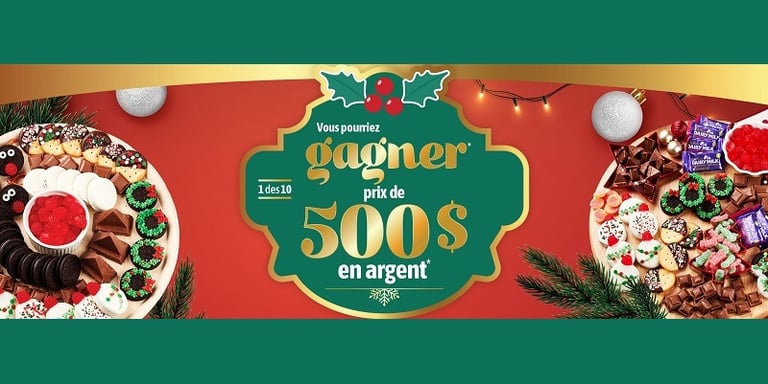 Concours Mondelez - GAGNEZ 1 des 10 prix de 500 $ en argent!