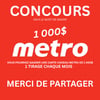 Image de la Promotion Concours METRO Carte-Cadeau de 1000$ à GAGNER