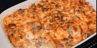 Photo de la Recette: Casserole à la Saucisse et au Cheddar pour le Déjeuner