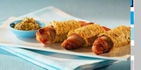 Photo de la Recette: Saucisses Enrobées de Pain et de Bacon