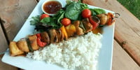 Photo de la Recette: Brochettes de Poulet Sauce à l'Ananas