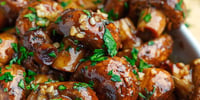 Photo de la Recette: Champignons Entiers à la Sauce Soja, au Vinaigre Balsamique et à L'ail
