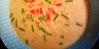 Photo de la Recette: Chaudrée de Maïs, Pétoncles, Crevettes & Bacon