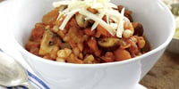Photo de la Recette: Chili Végé aux Haricots Blancs et aux Champignons à la Mijoteuse