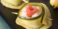 Photo de la Recette: Chips Litchi et Gingembre Enrobées de Courgette Tendre