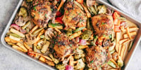 Photo de la Recette: Cuisses de Poulet Balsamique au Miel avec Légumes