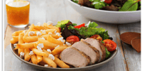 Photo de la Recette: Filet de Porc à L’érable et à la Moutarde avec Superfries au Fromage de Chèvre