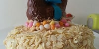 Photo de la Recette: Gâteau de Pâques Biscuit et Crème au Beurre Café