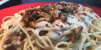 Photo de la Recette: Spaghetti Sauce Champignons et Câpres