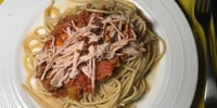 Photo de la Recette: Spaghetti Sauce Tomate et Porc