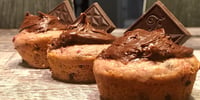Photo de la Recette: Muffins Bananes Brisures de Chocolat et Framboises