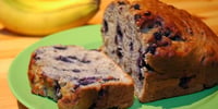 Photo de la Recette: Pain aux Bananes et aux Bleuets Faible en Gras