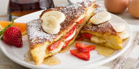 Photo de la Recette: Pain Doré Farci aux Fraises et aux Bananes