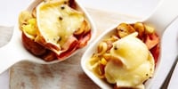 Photo de la Recette: Pommes de Terre Écrasées avec Jambon et Raclette