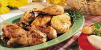 Photo de la Recette: POULET À LA GELÉE DE PÊCHE ÉPICÉE
