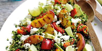 Photo de la Recette: Salade D’été Feta Pêche et Avocat