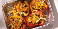 Photo de la Recette: Poivrons Rôtis aux Haricots et au Cheddar