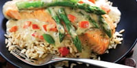 Photo de la Recette: Saumon Crémeux au Basilic Cuit au Four
